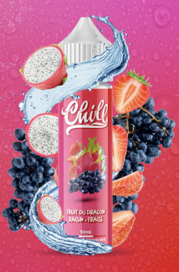 Fruit Du Dragon Raisin Fraise ZHC Mix Series Chill LP Vapor 50ml 00mg