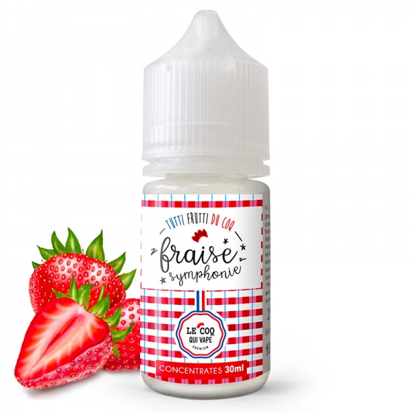 Fraise Symphonie Concentre Le Coq Qui Vape Premium 30ml