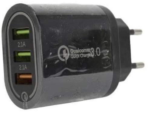 Adaptateur Secteur/USB 3 port 2,1A 5V Fast Charge 3.0 - BK373