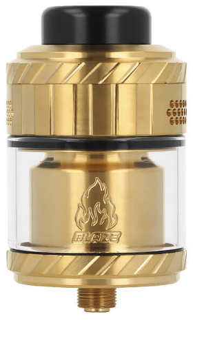 Blaze Pro Max RTA 5.5/8.5ml 28mm - Thunder Cloud x Mike Vapes - Couleur : 24K Gold