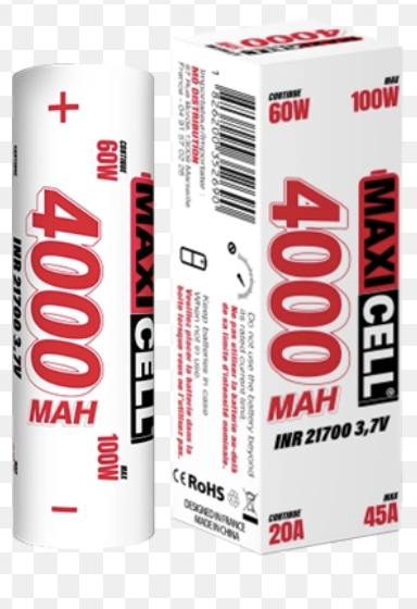 Accu 21700 45A 4000mAh - Maxi Cell